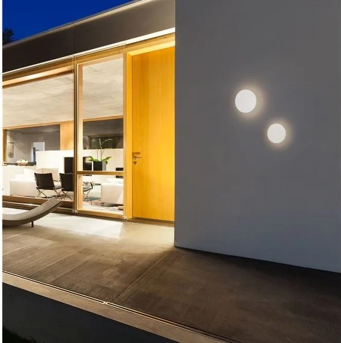 Aplica lumina ambientala pentru fatade IP65 ELLUX alb 16cm