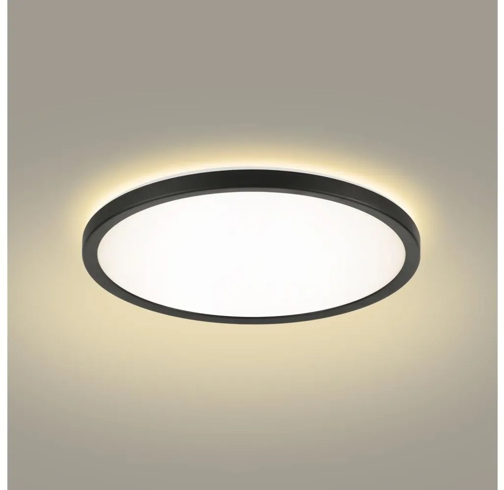 Plafonieră LED pentru baie Brilagi ULTRA SLIM LED/12W/230V d. 22,5 cm negru IP54