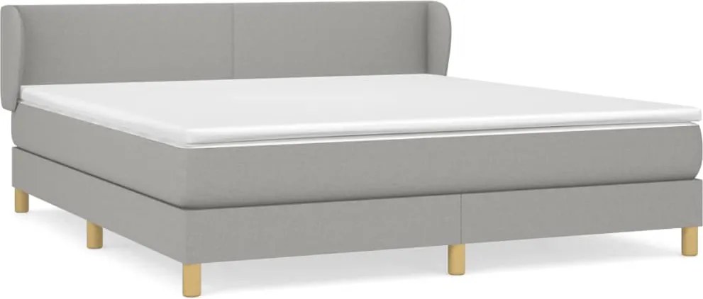 vidaXL Pat continental, gri deschis, 180x200 cm, material textil