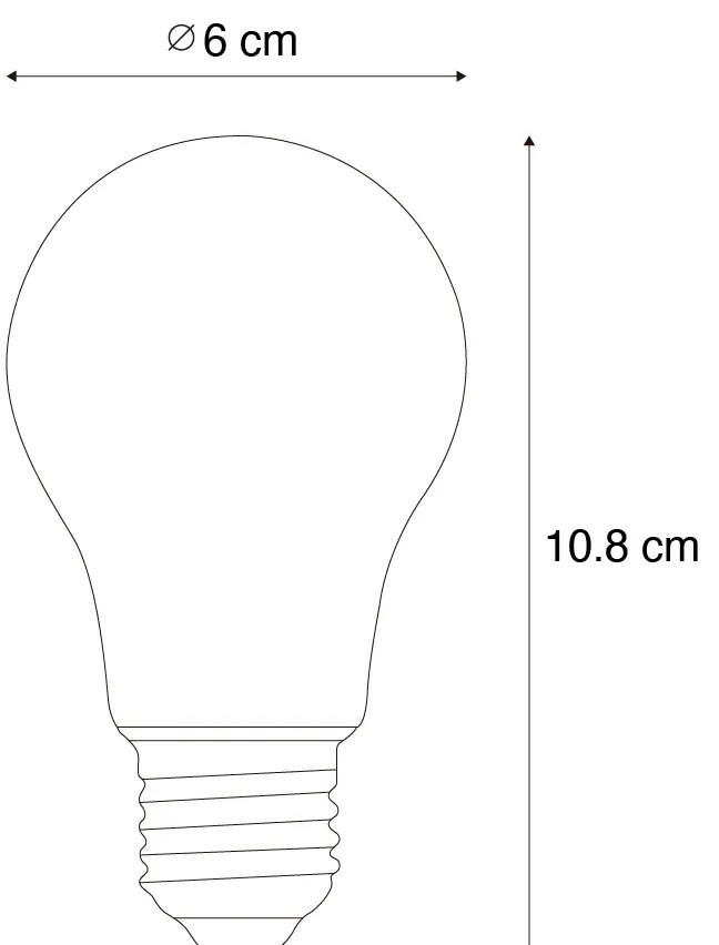 Set de 5 becuri LED E27 A60 cu senzor de amurg 2.5W 250 lm 2700K