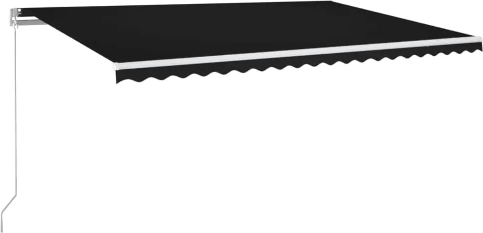 vidaXL Copertină retractabilă manual, antracit, 500x350 cm