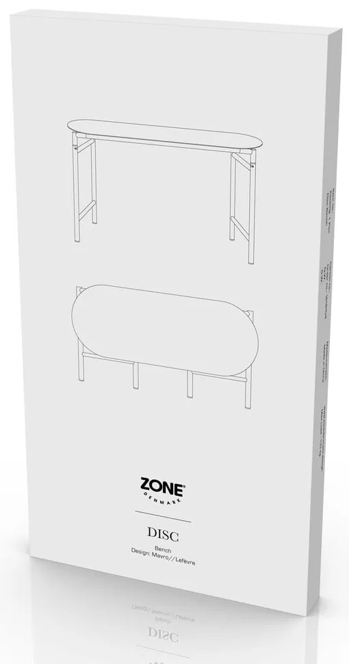 Bancă de grădină neagră din metal Disc – Zone