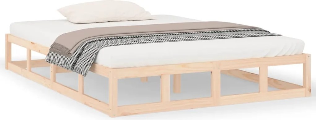 vidaXL Cadru de pat, 200x200 cm, lemn masiv