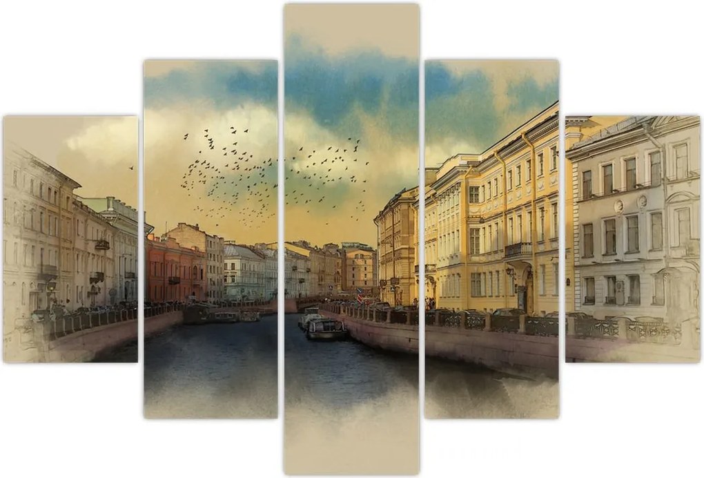 Tablou - Râul Moyka, Sankt Petersburg, Rusia (150x105 cm)