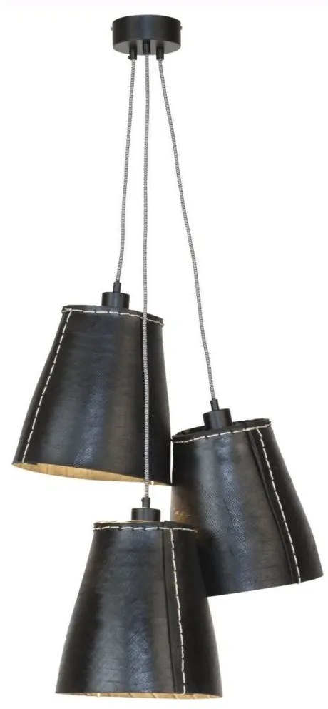 Lustra cu 3 pendule din cauciuc reciclat AMAZON, 26cm AMAZON/25/H3/B