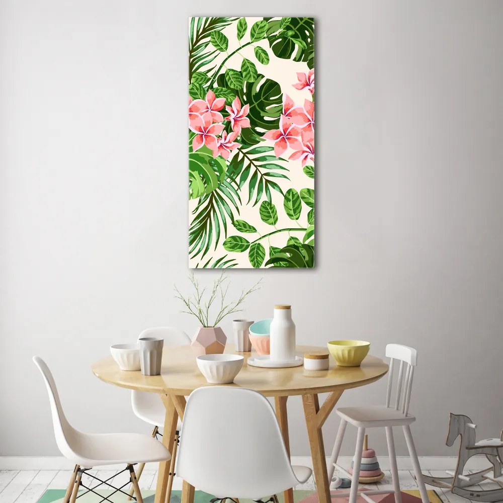 Tablou din Sticlă flori Hawaii
