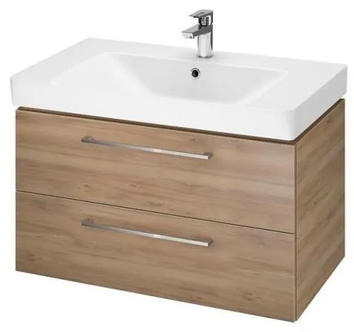 DEZIT Set mobilier baie cu lavoar, dezit, suspendat, cu manere, 60 cm, nuc
