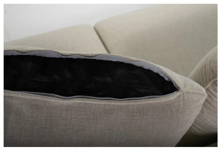 Colțar alb/bej (cu șezlong pe partea dreaptă) Oslo - Scandic