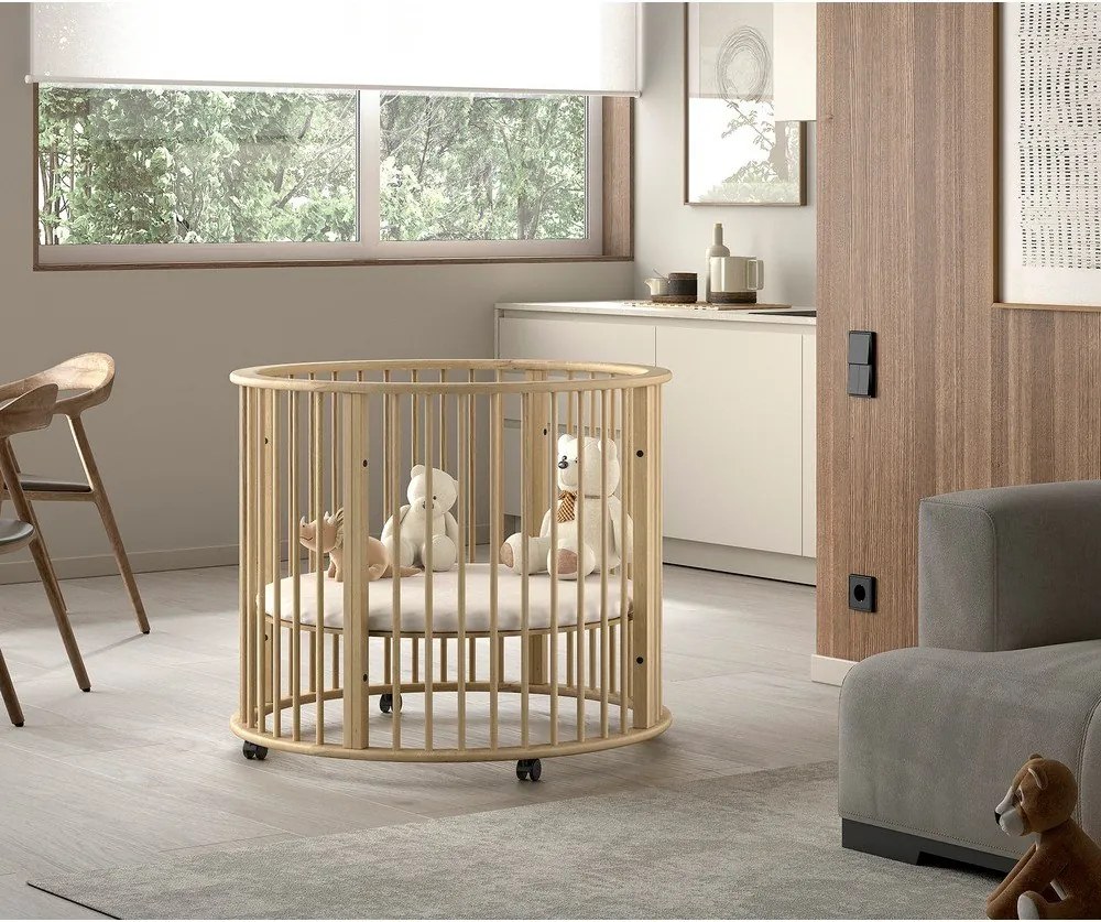 Țarc pentru copii în culoare naturală din lemn de fag 90x90 cm Dino – Vipack