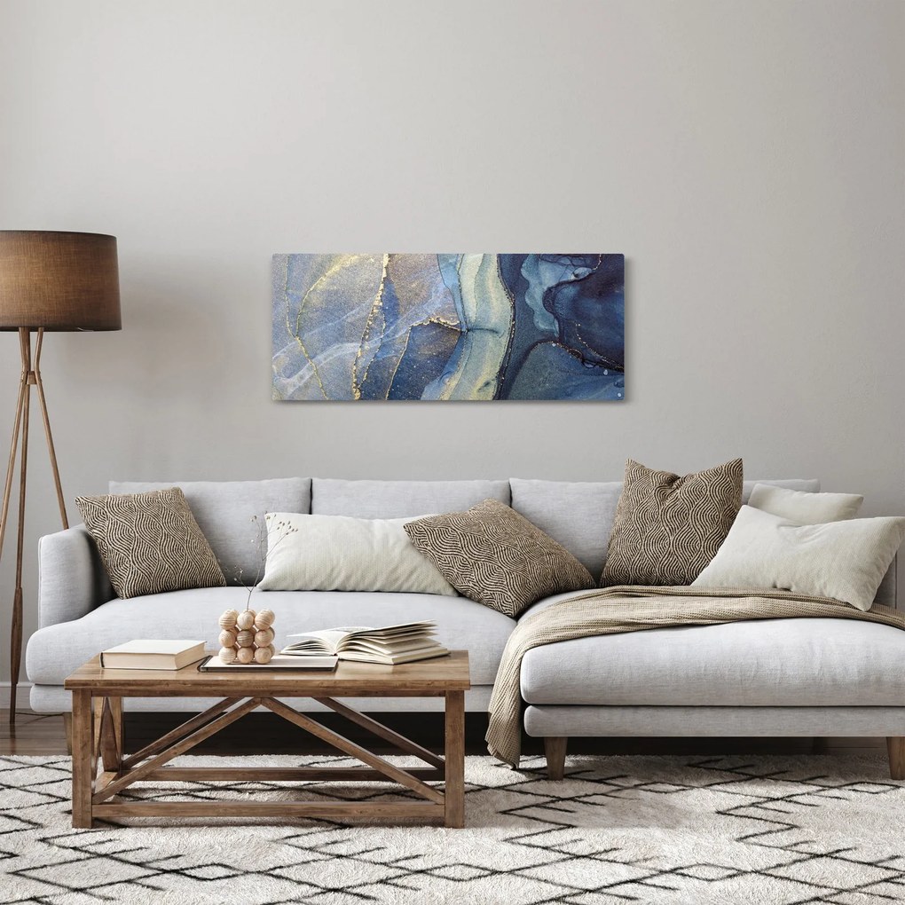 Tablou - Abstracție cu cerneală cu alcool (120x50 cm)