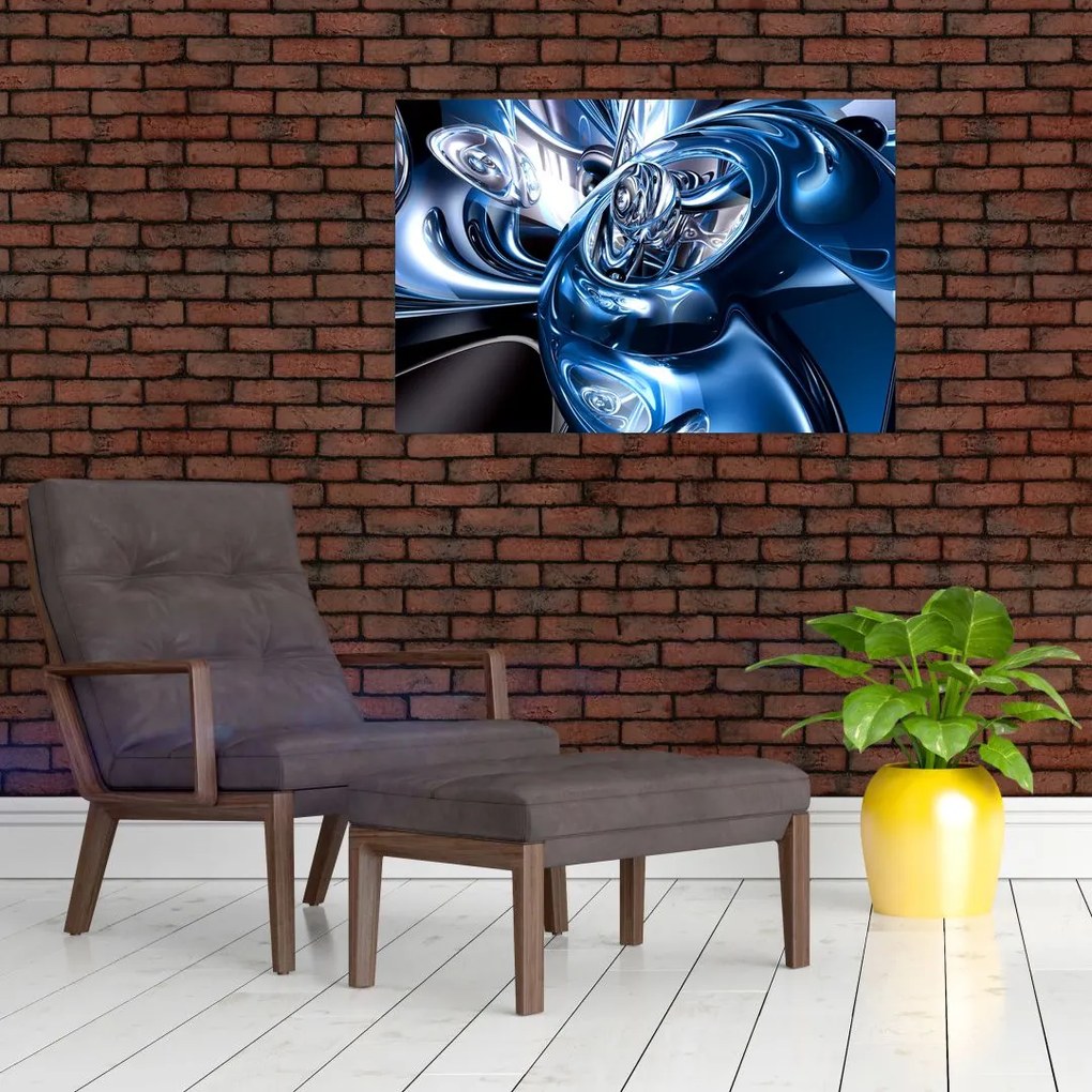 Tablou cu abstracție - cercuri (90x60 cm)