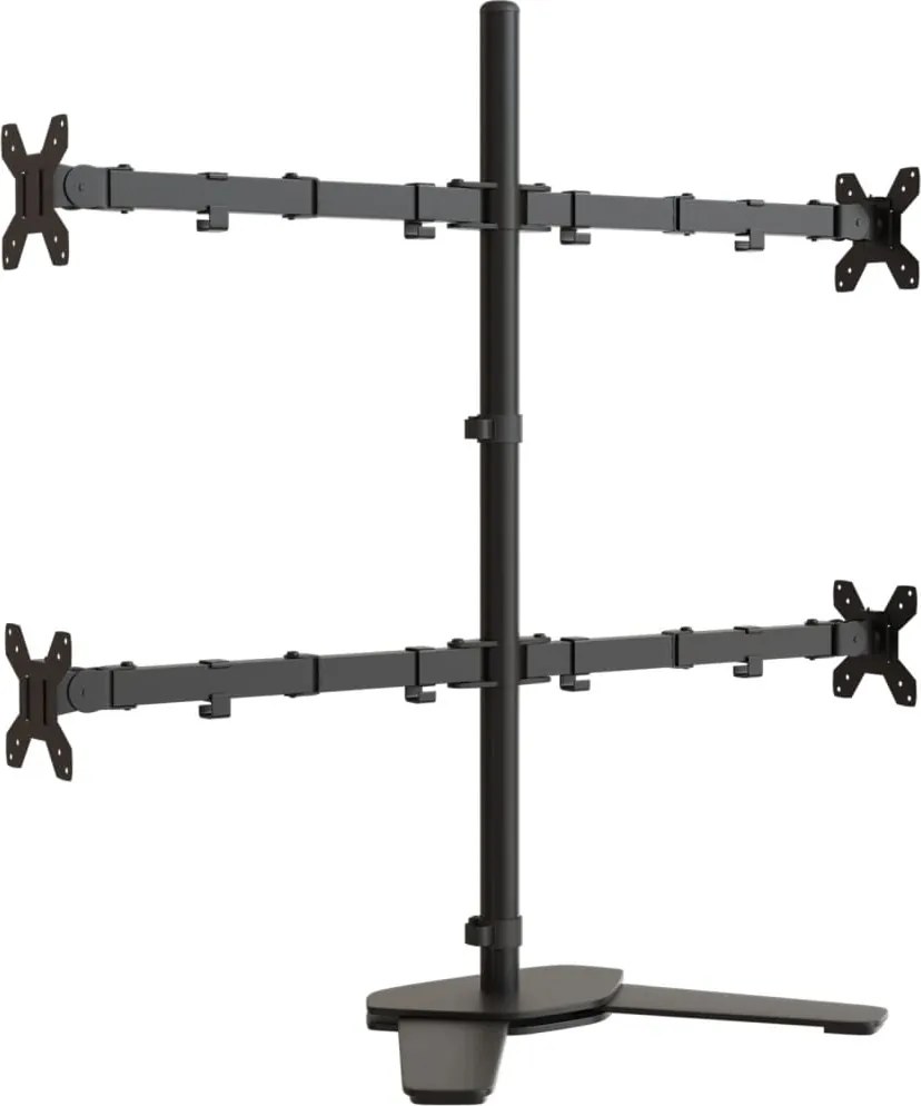 vidaXL Suport de perete pentru monitor VESA 75/100 mm, negru, oțel