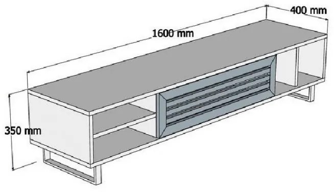 Comoda TV Eray Walnut-Antracit