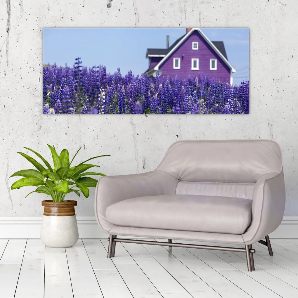 Tablou cu câmp de lavanda (120x50 cm)