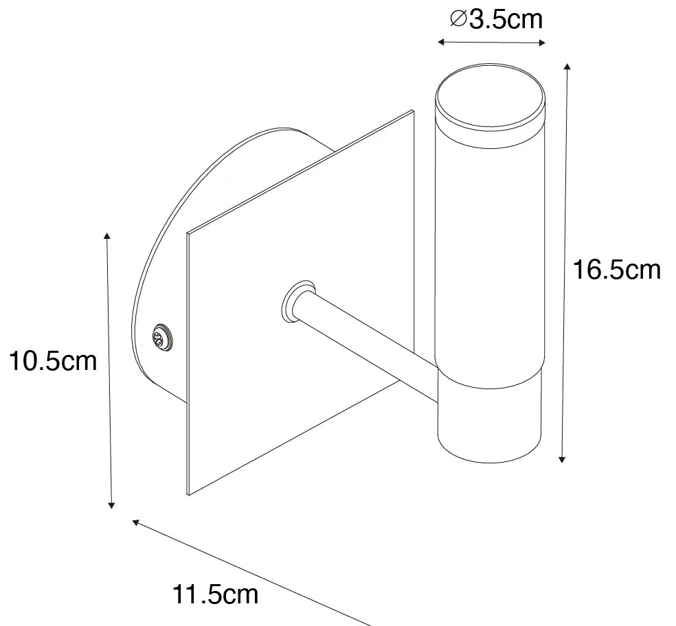 Lampa de perete moderna pentru baie din otel IP44 - Bath