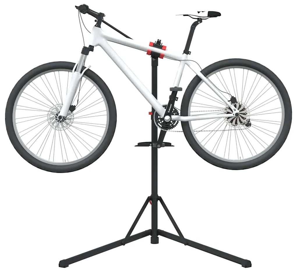 vidaXL Suport reparare biciclete pliabil reglabil 92-152 cm roșu oțel