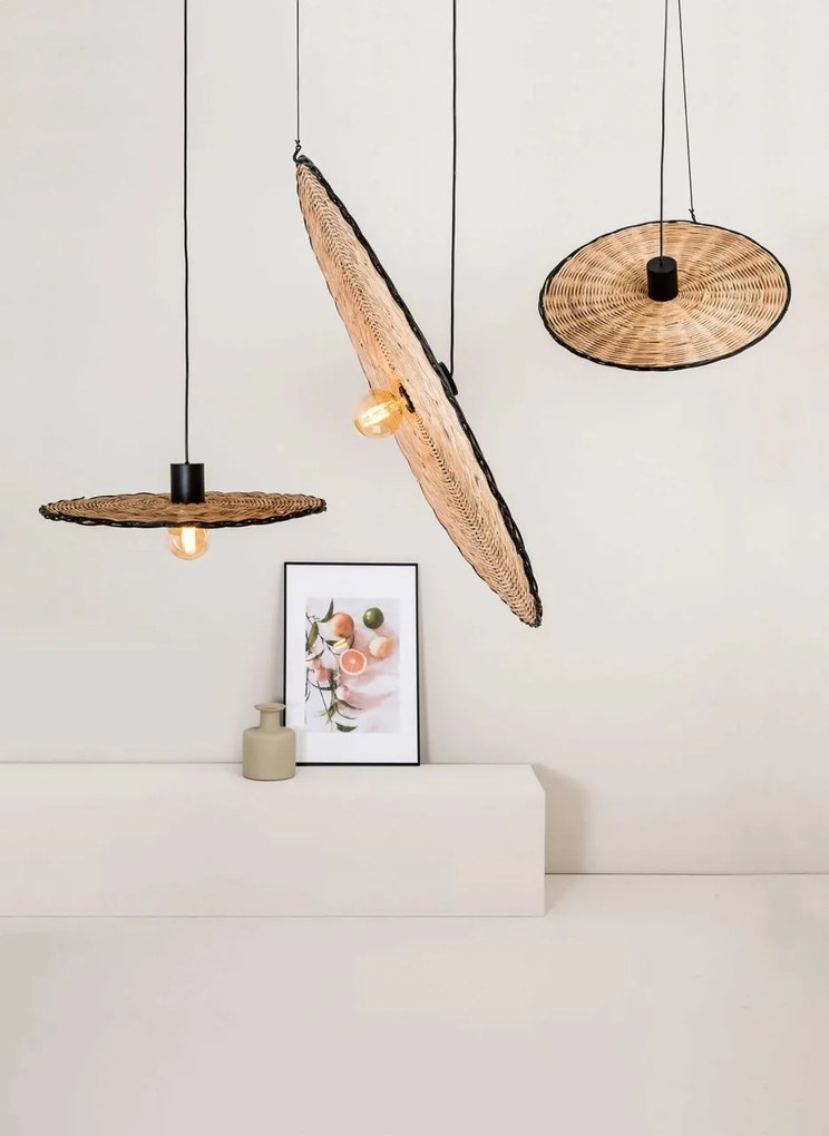 Lustra / Pendul suspendat design natural din ratan COSTAS 100cm
