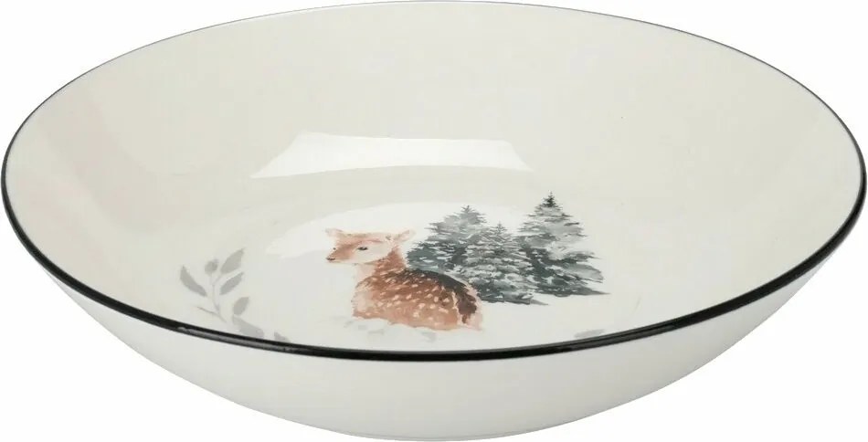Farfurie adâncă din porțelan Winter Fawn, 20 x 4,5 cm