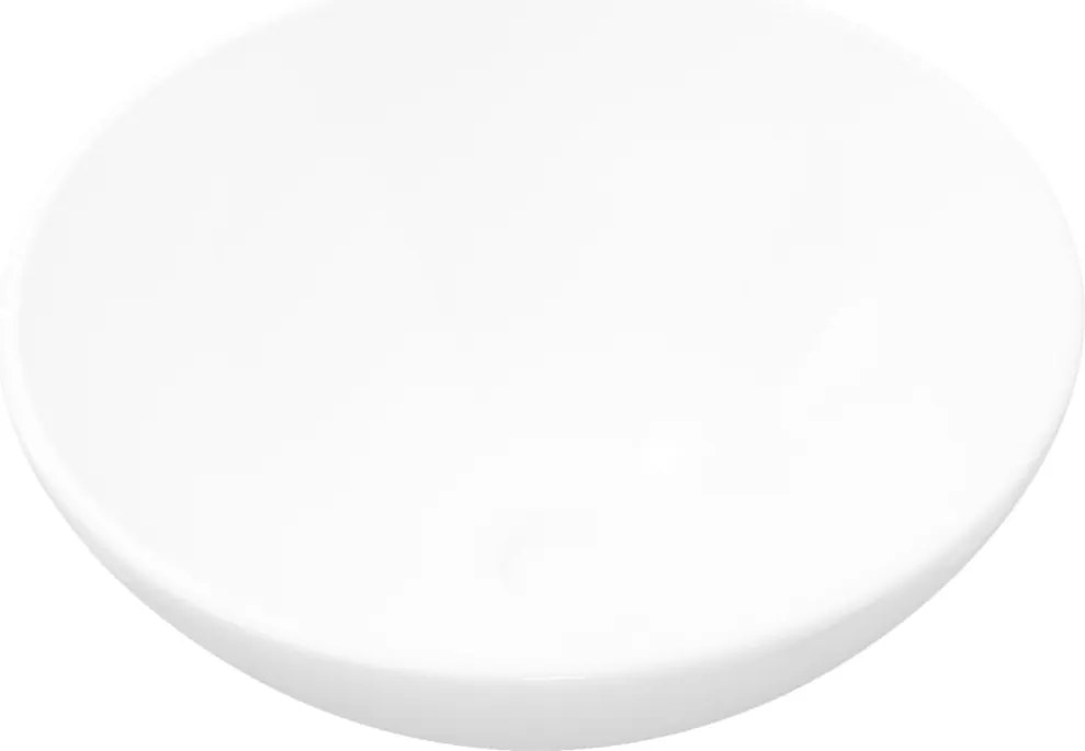 vidaXL Chiuvetă ceramică pentru baie, rotundă, alb