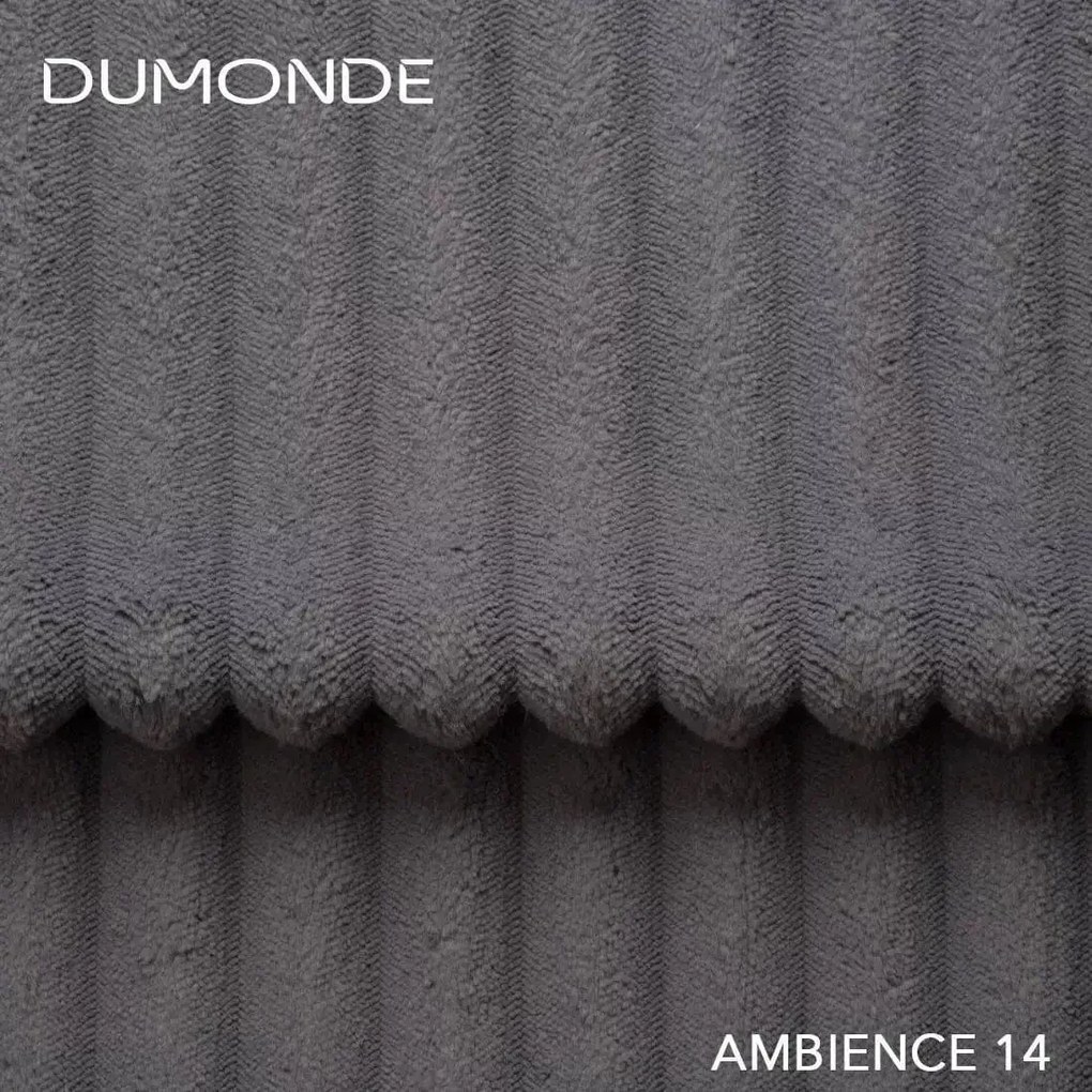 Colțar extensibil dumonde cu ladă de depozitare si sezut confortabil din spuma high-density, Loana U Ambience Grey 355x185 cm