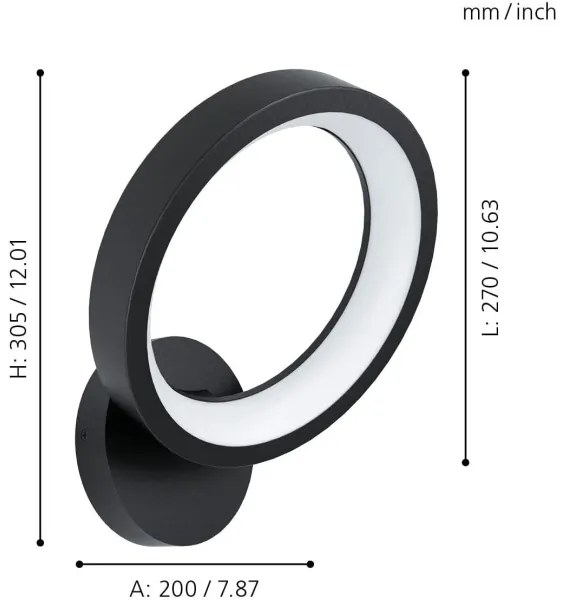 Aplică LED RGBW dimabilă MARGHERA-Z LED/16W/230V Eglo 900069