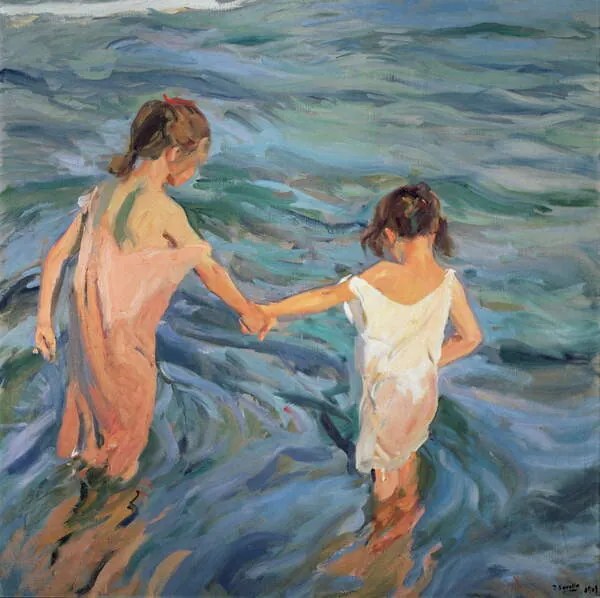 Reproducere Children in the Sea, 1909, Sorolla y Bastida, Joaquin