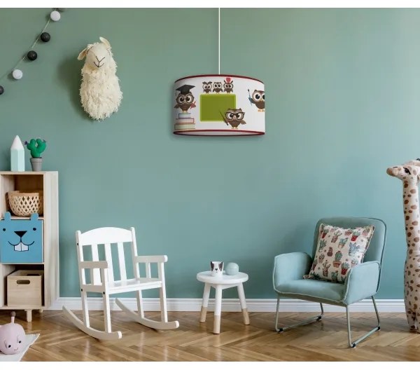 Lustră pe cablu pentru copii OWLS Duolla MULTI 1xE27/15W/230V d. 35 cm