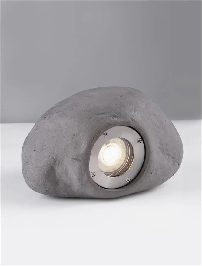 Iluminat exterior ambiental, spot din ciment IP65 SOFT negru