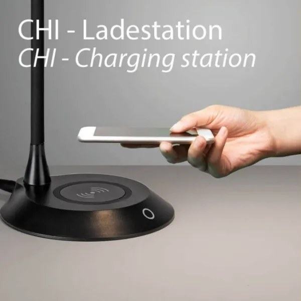 JUST LIGHT. 14414-18-LED PUCKI, lampă de masă dimabilă cu încărcare, LED/4,5W/230V, neagră