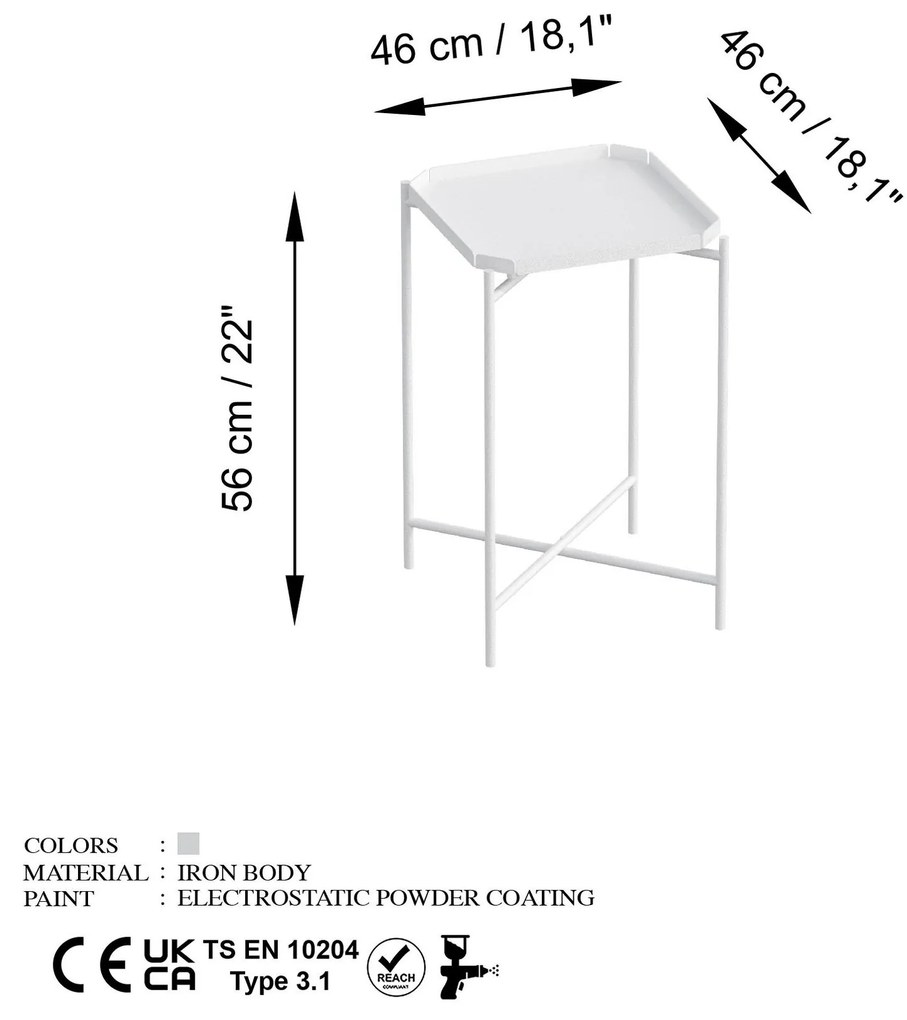 Măsuță de cafea Museli 8 (alb) . 1093282