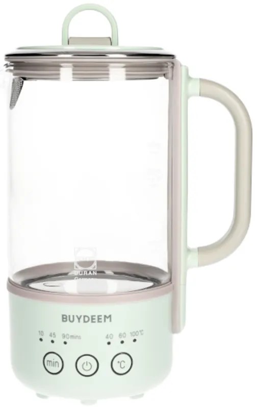 Canа electricа BUYDEEM K314, 300W, 0.6 L, Timer cu 3 trepte, 3 setari de temperatura, Mentine caldura pana la 8 ore, Verde deschis