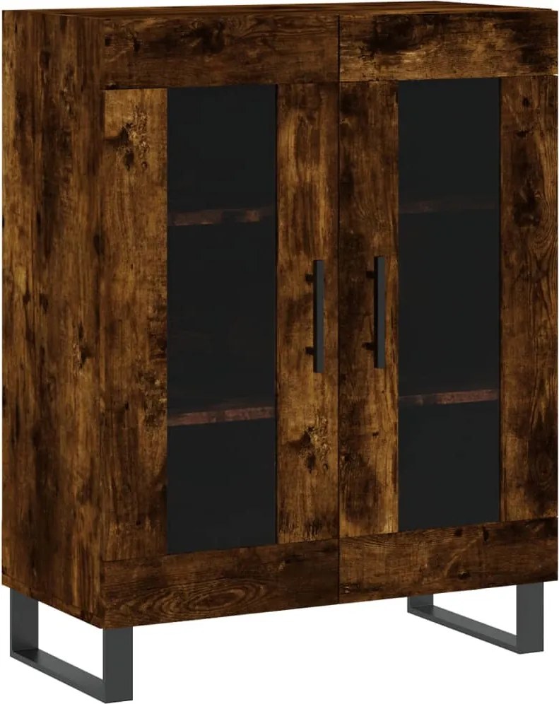 vidaXL Dulap, stejar fumuriu, 69,5x34x90 cm, lemn compozit