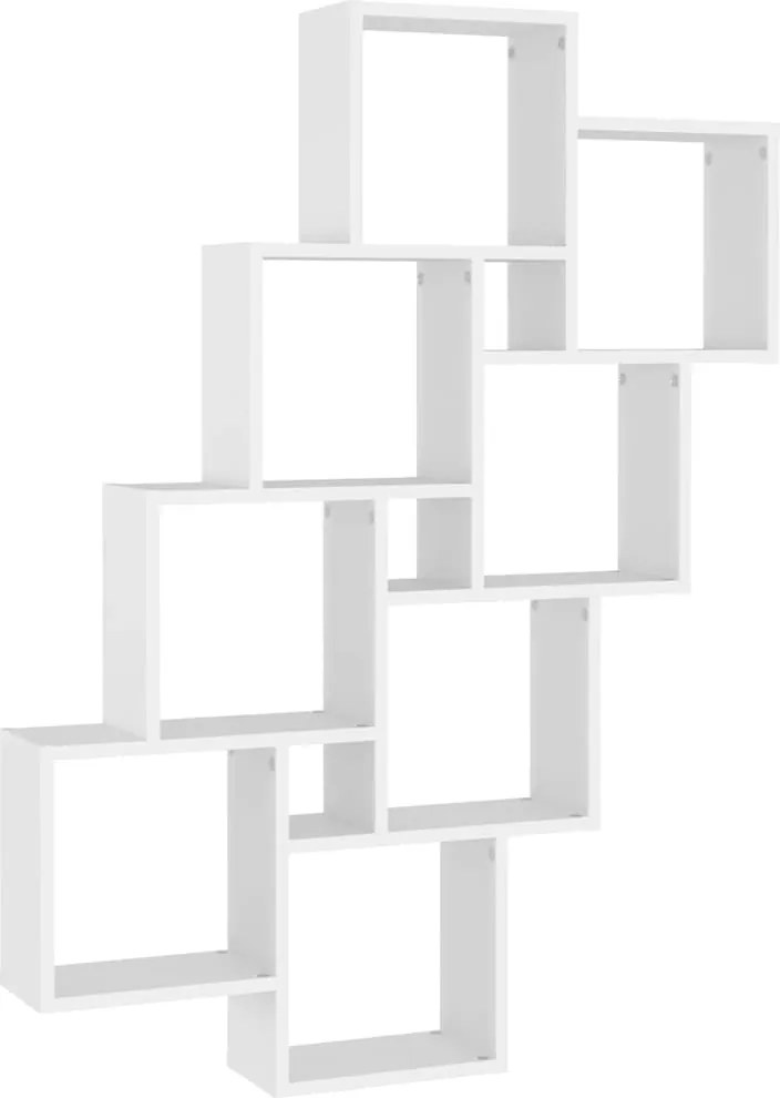 vidaXL Raft de perete cub, alb, 90x15x119 cm, PAL