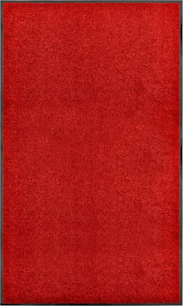 vidaXL Covoraș de ușă lavabil, roșu, 90 x 150 cm