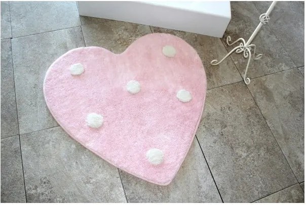 Covor Confetti Bathmats Poni, roz - alb