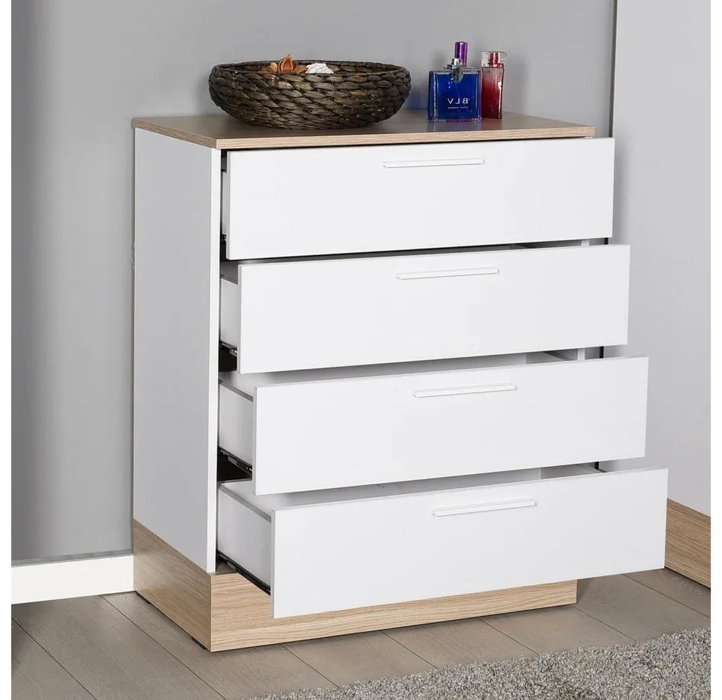 Comodă Seraphina 1 (stejar + alb) . 1109357