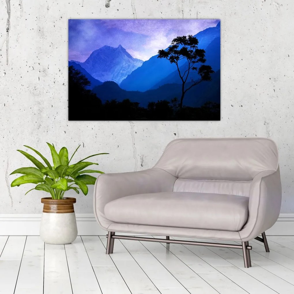 Tablou - Cerul de noapte din Nepal (90x60 cm)