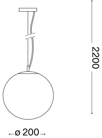 Lustră pe cablu Ideal Lux MAPA 1xE27/42W/230V d. 20 cm transparent