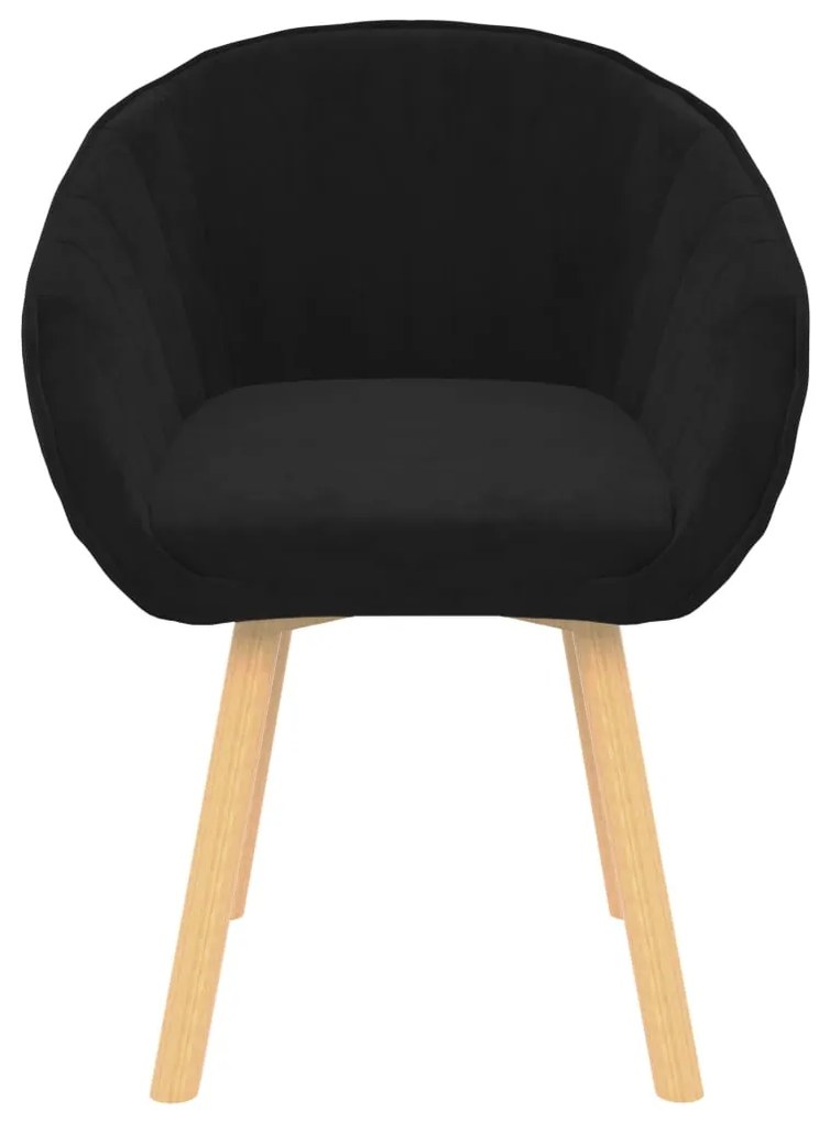 289451 vidaXL Scaun de bucătărie, negru, catifea