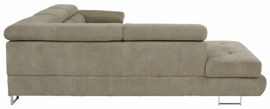 Colţar, material textil melir gri deschis, model stânga, BUTON P