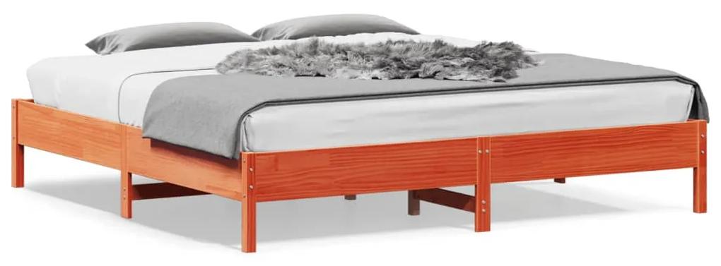 842689 vidaXL Cadru de pat, maro ceruit, 180x200 cm, lemn masiv de pin