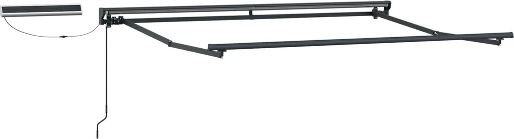 vidaXL Cadru copertină retractabil electric Antracit 2,5 x 2 m Oțel