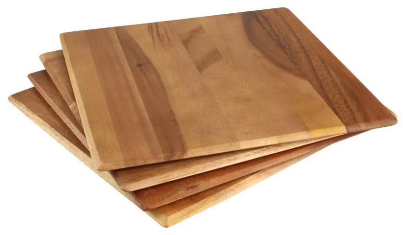 Set 4 suporturi din lemn de salcâm pentru farfurii T&G Woodware Tuscany