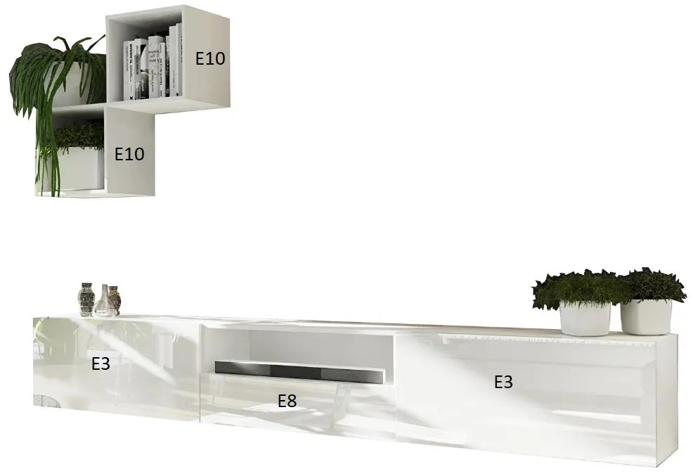 Mobilier living Berny 35 (negru + negru lucios). 1036095