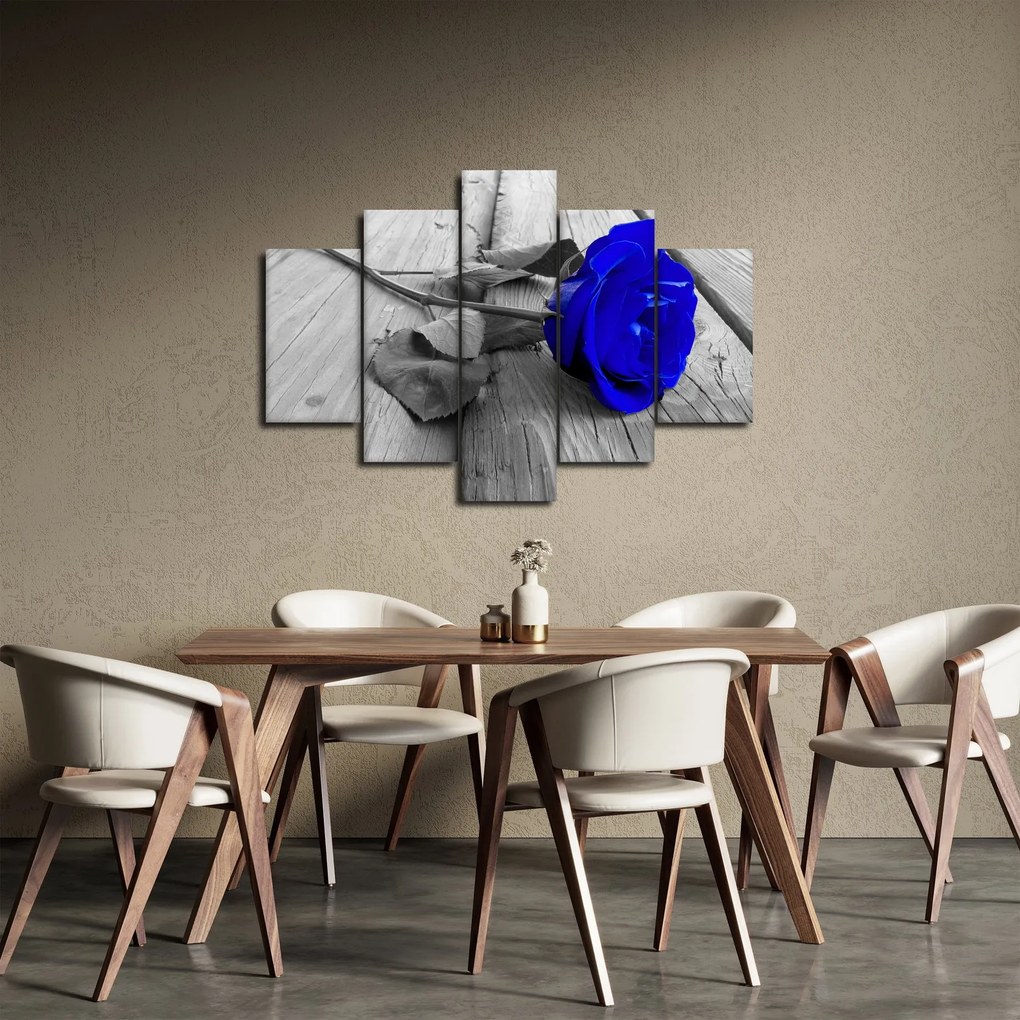 Tablou - Trandafir albastru (150x105 cm)