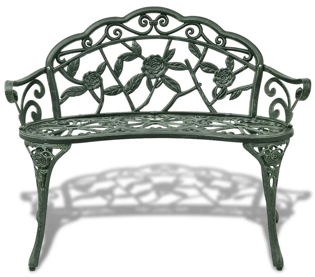 42166 vidaXL Bancă de grădină cu cadru din aluminiu, verde