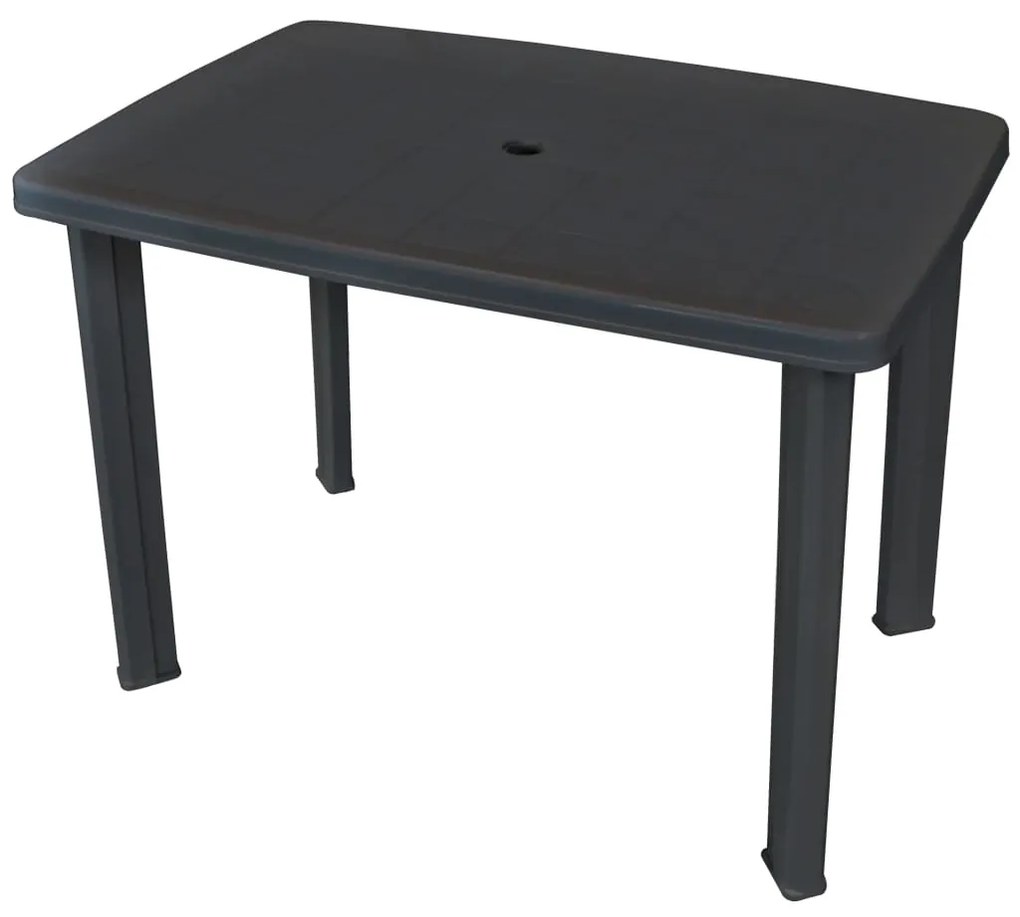 vidaXL Masă de grădină, antracit, 101 x 68 x 72 cm, plastic