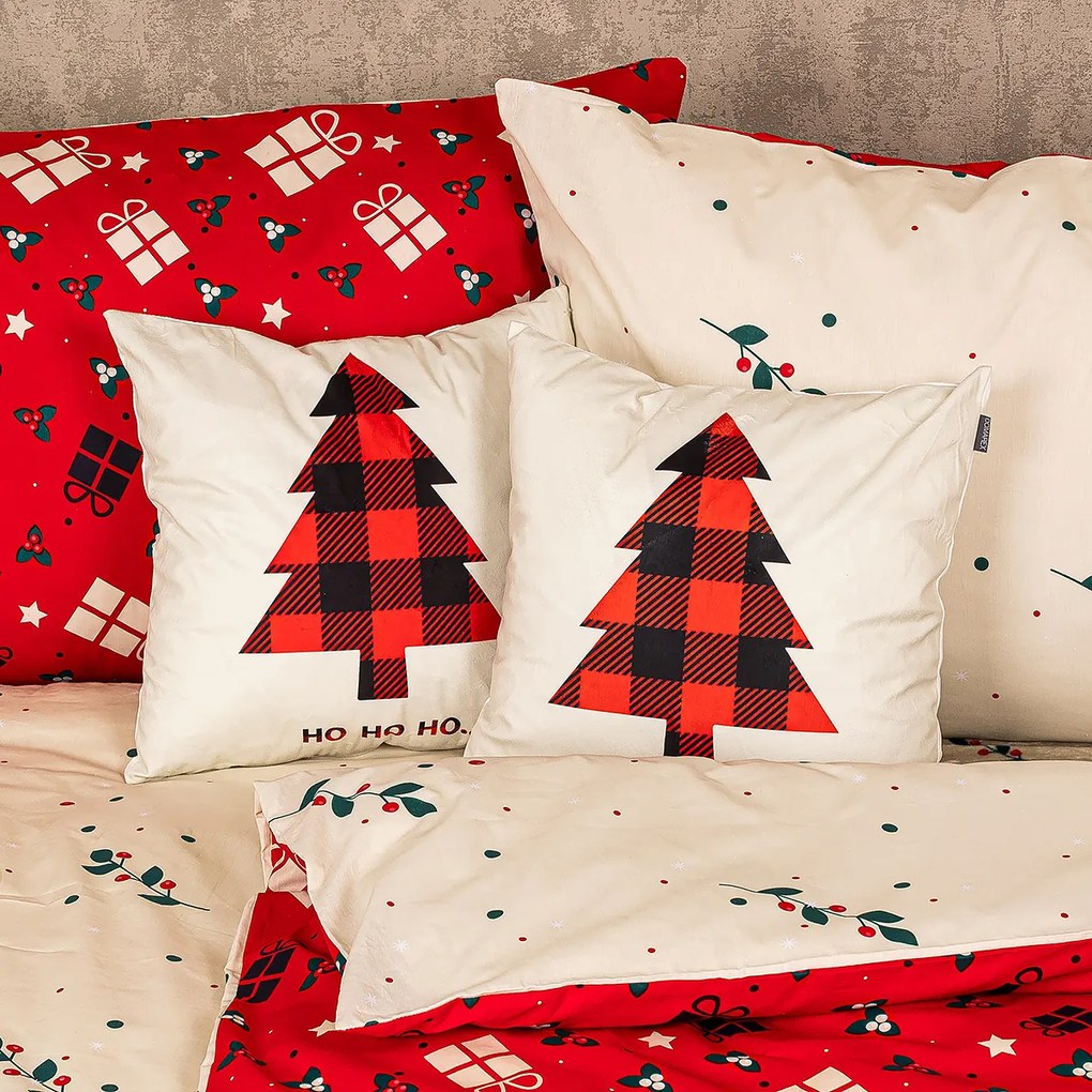 Lenjerie de pat bumbac de Crăciun 4Home Christmas joy joy, 140 x 220 cm, 70 x 90 cm