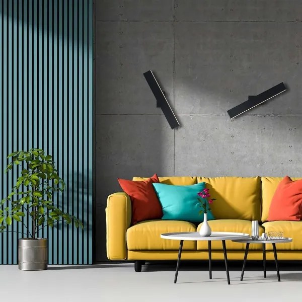 Aplica LED de perete BERNADETTA, 10 W, 230 V, 4000 K, neagră