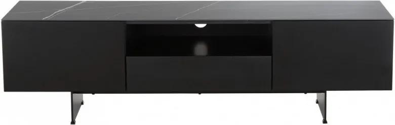 Comoda TV Fiona, negru, 160 x 46 x 45 cm